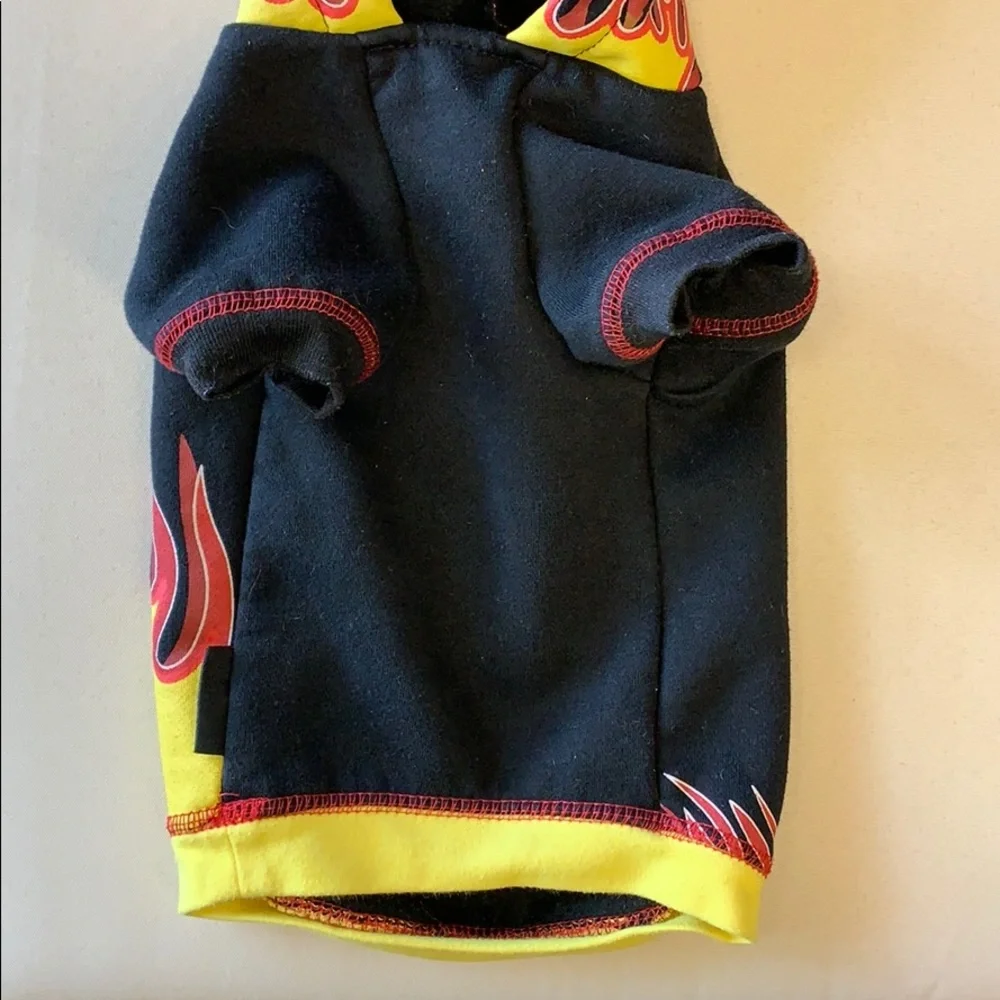 Brett Michaels | Black Hooded Alternative FLAME Fire Sweatshirt | Size Small Dog